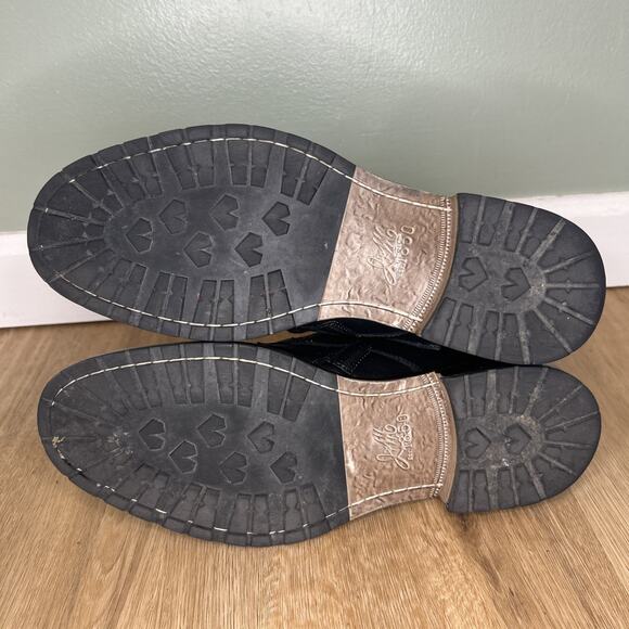 Johnson & Murphy Men’s 8.5 Boot Leather Black Lace Up Zip Quilted Suede Ankle - Picture 8 of 9